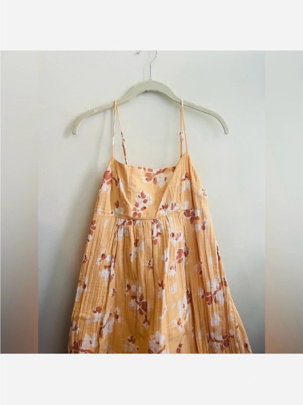Abercrombie Yellow Floral Gauze Maxi Dress